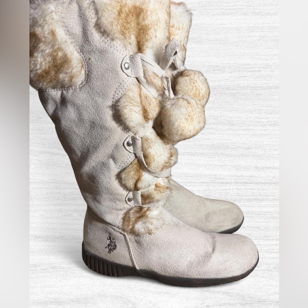 Polo Ralph Lauren fur boots vintage